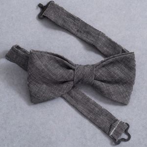 Ivy Lane Pre-Tied Chambray Bow Tie, Navy/White